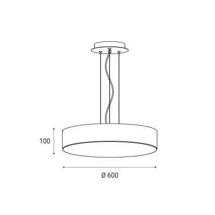 LED2 - LED Dimmable chandelier on a string MONO LED/60W/230V