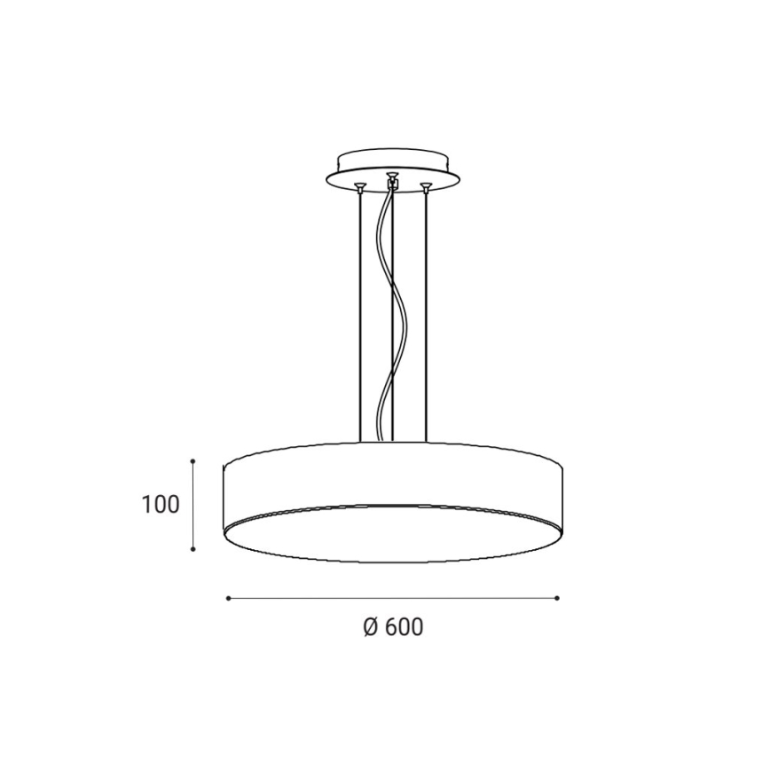 LED2 - LED Dimmable chandelier on a string MONO LED/60W/230V
