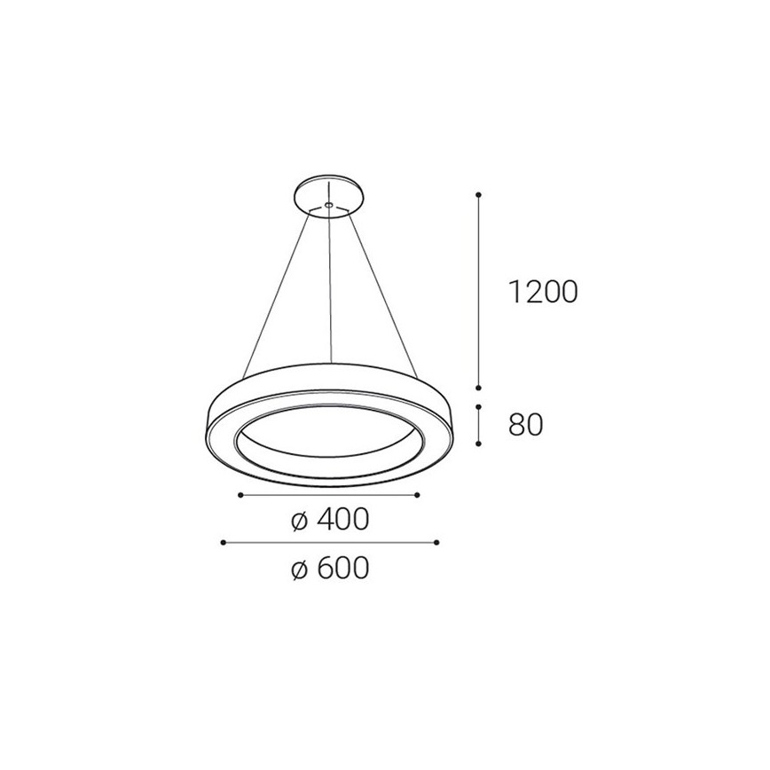 LED2 - LED Dimmable chandelier on a string SATURN LED/50W/230V 3000K/4000K black