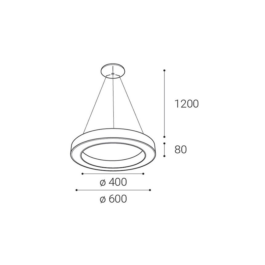 LED2 - LED Dimmable chandelier on a string SATURN LED/50W/230V 3000K/4000K white