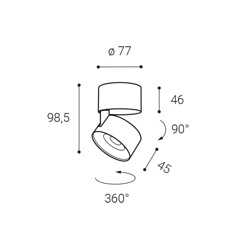 LED2 - LED Dimmable spotlight KLIP ON LED/11W/230V