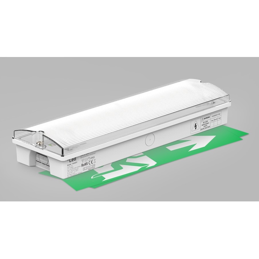 LED2 - LED Emergency light SAFE ON LED/3W/3,6V 6000K IP65