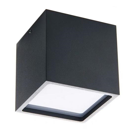 LED2 - LED Outdoor ceiling light CUBE LED/12W/230V anthracite IP54