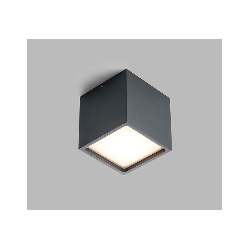 LED2 - LED Outdoor ceiling light CUBE LED/12W/230V anthracite IP54