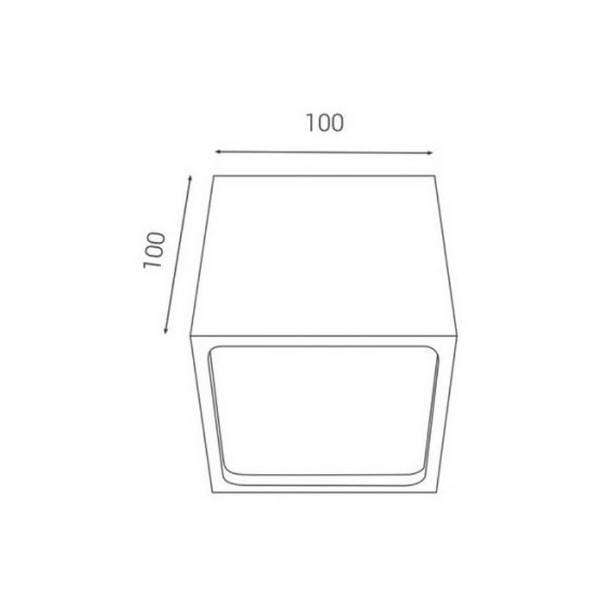 LED2 - LED Outdoor ceiling light CUBE LED/12W/230V anthracite IP54