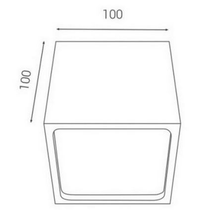 LED2 - LED Outdoor ceiling light CUBE LED/12W/230V white