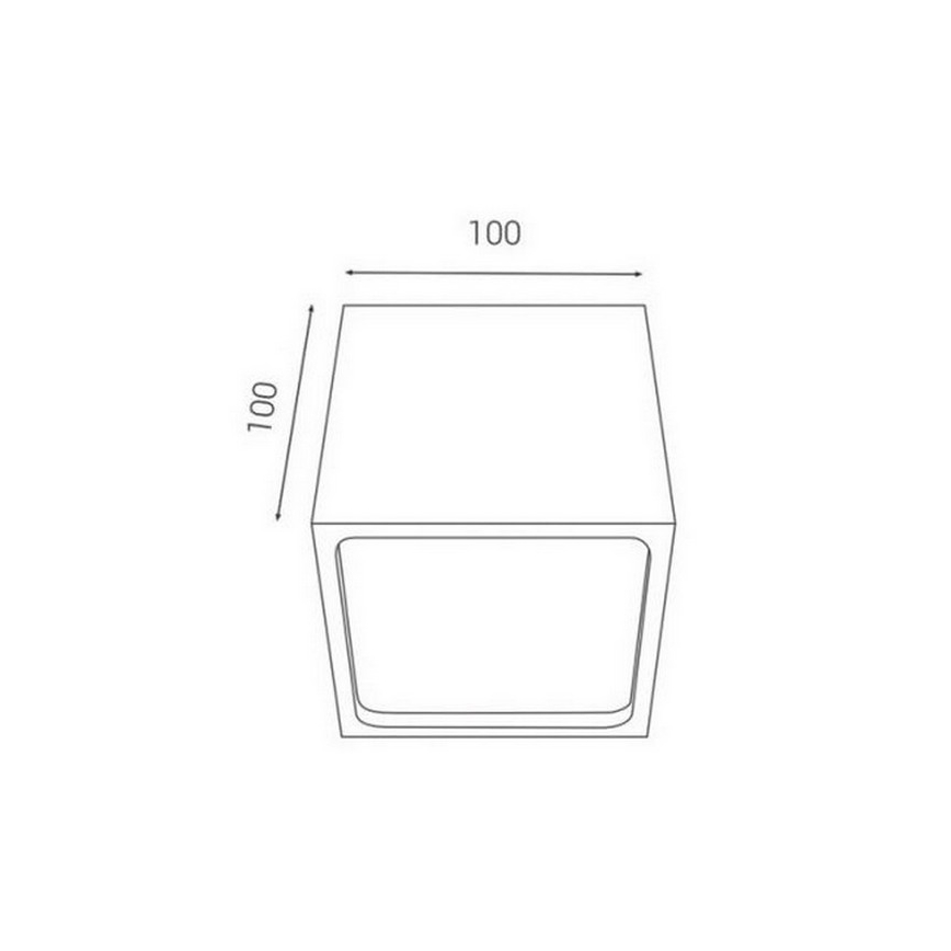 LED2 - LED Outdoor ceiling light CUBE LED/12W/230V white