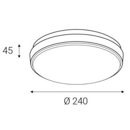 LED2 - LED Outdoor ceiling light LUNA LED/25W/230V  IP54 round