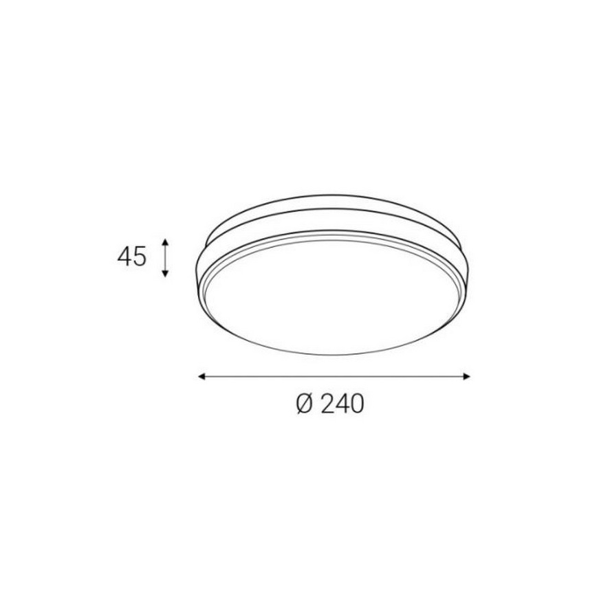 LED2 - LED Outdoor ceiling light LUNA LED/25W/230V  IP54 round