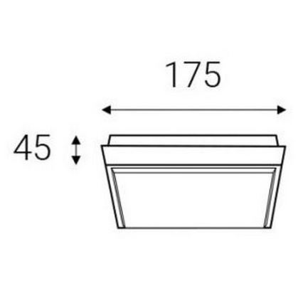 LED2 - LED Outdoor ceiling light QUADO LED/10W/230V anthracite IP54