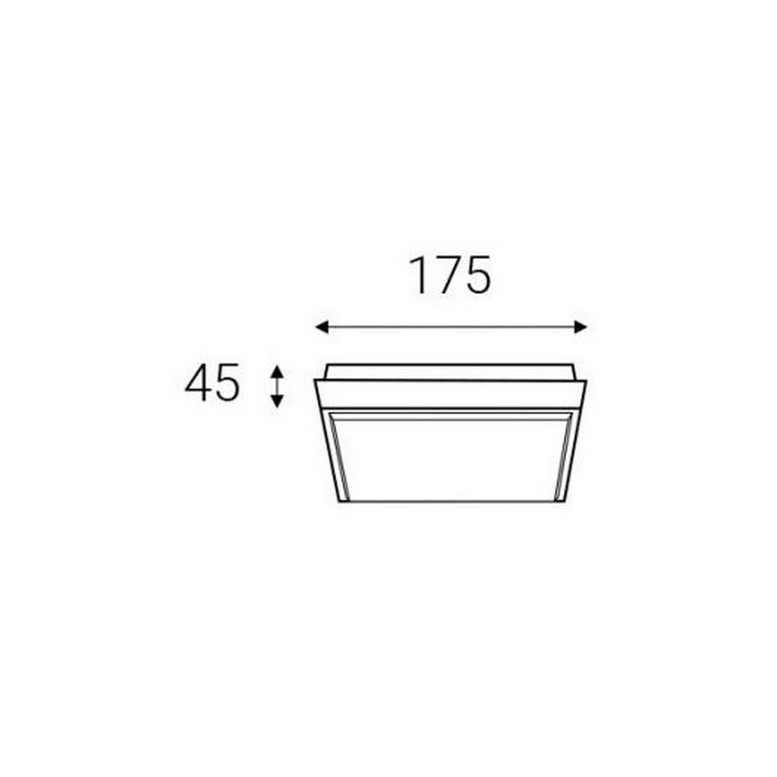 LED2 - LED Outdoor ceiling light QUADO LED/10W/230V anthracite IP54