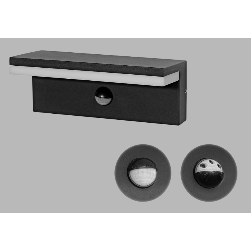 LED2 - LED Outdoor wall light with a sensor HUGO LED/9W/230V IP54 3000K/4000K