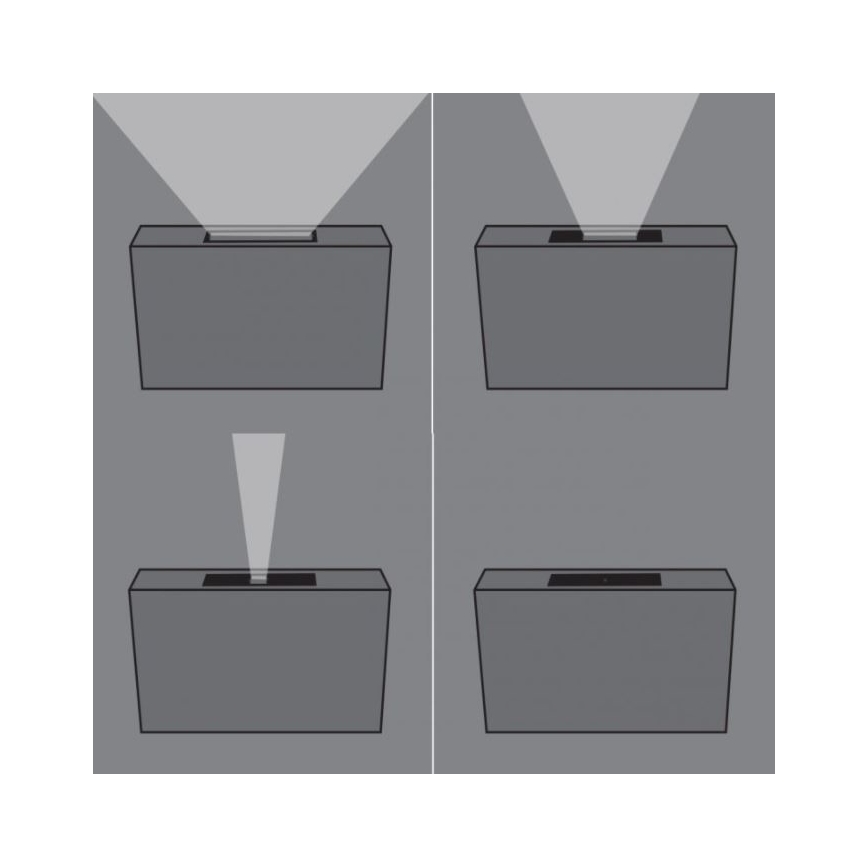 LED2 - LED Outdoor wall light BLADE 2xLED/12W/230V IP54