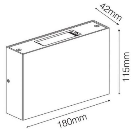 LED2 - LED Outdoor wall light BLADE 2xLED/12W/230V IP54