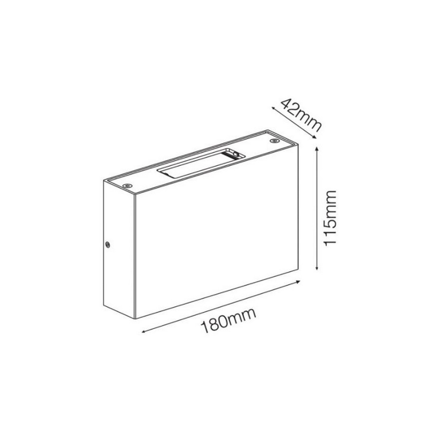 LED2 - LED Outdoor wall light BLADE 2xLED/12W/230V IP54
