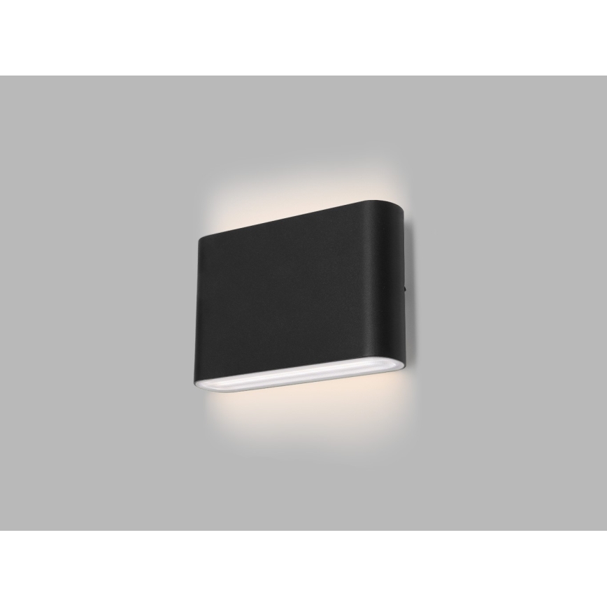 LED2 - LED Outdoor wall light FLAT 2xLED/3W/230V IP65 3000K/4000K/5700K black