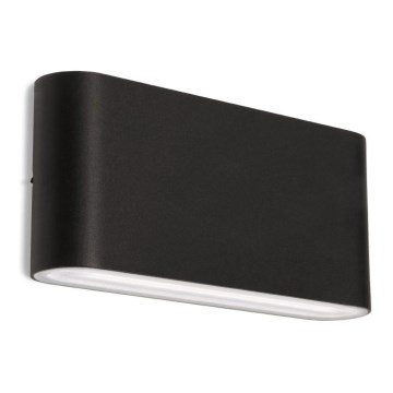 LED2 - LED Outdoor wall light FLAT 2xLED/5W/230V IP65 3000K/4000K/5700K black