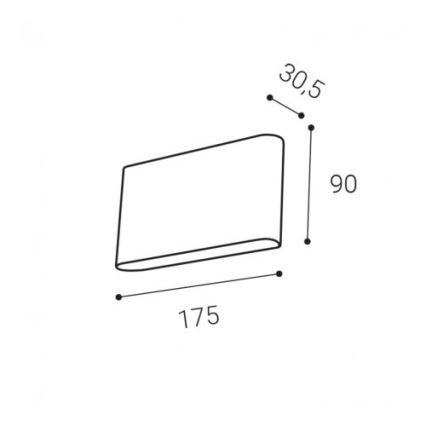LED2 - LED Outdoor wall light FLAT 2xLED/5W/230V IP65