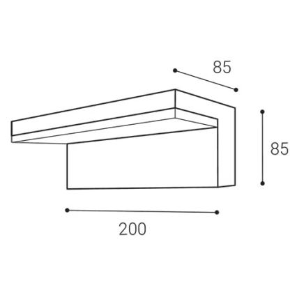 LED2 - LED Outdoor wall light HUGO LED/9W/230V IP54 3000K/4000K