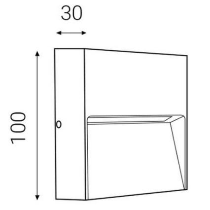 LED2 - LED Outdoor wall light STEP ON LED/3W/230V anthracite IP54