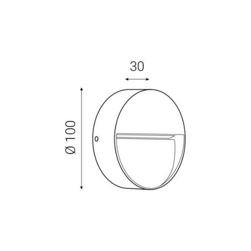 LED2 - LED Outdoor wall light STEP ON LED/3W/230V IP54