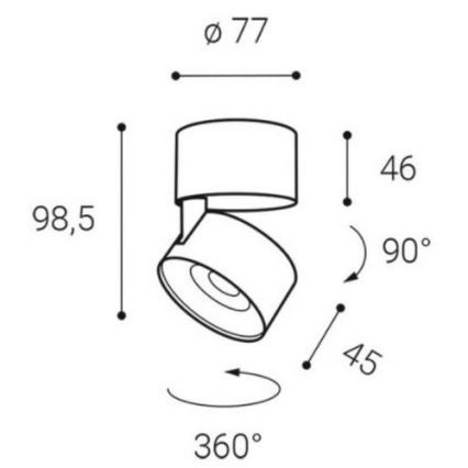 LED2 - LED Spotlight KLIP ON LED/11W/230V white