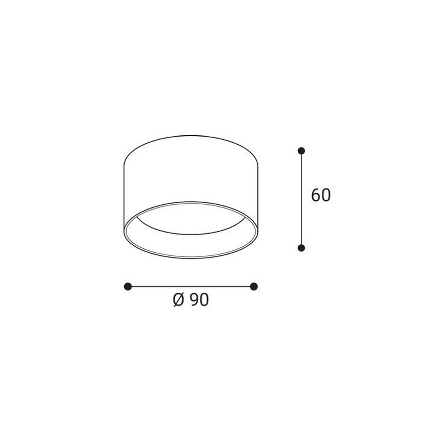 LED2 - LED spotlight ZETA ON LED/8W/230V 3000/3500/4000K dia. 9 cm white