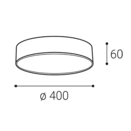 LED2 - MONO SLIM LED Ceiling Light/30W/230V 3000/4000K Ø 40 cm White