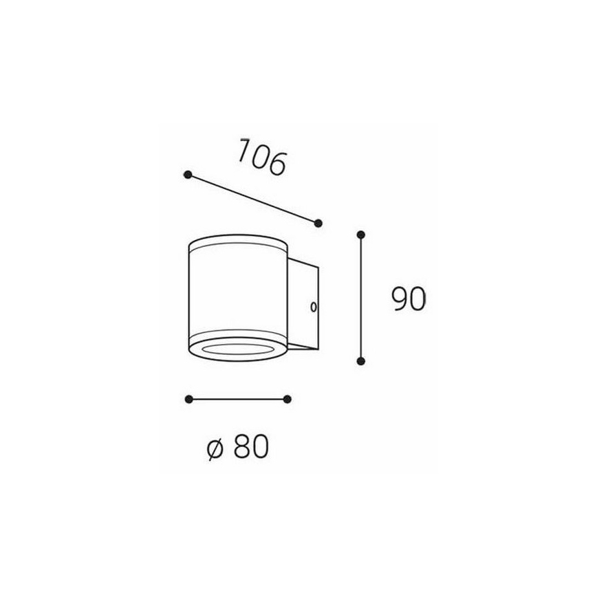 LED2 - Outdoor wall light MIDO 1xGU10/50W/230V anthracite IP54
