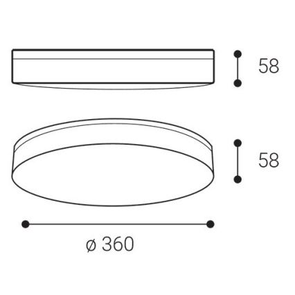 LED2 - YPSO LED Bathroom Ceiling Light 30W, 230V, 3000/4000K (switchable), IP54, Ø36 cm, White