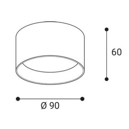 LED2 - ZETA ON LED Spotlight/8W/230V 3000/3500/4000K Ø 9 cm Black