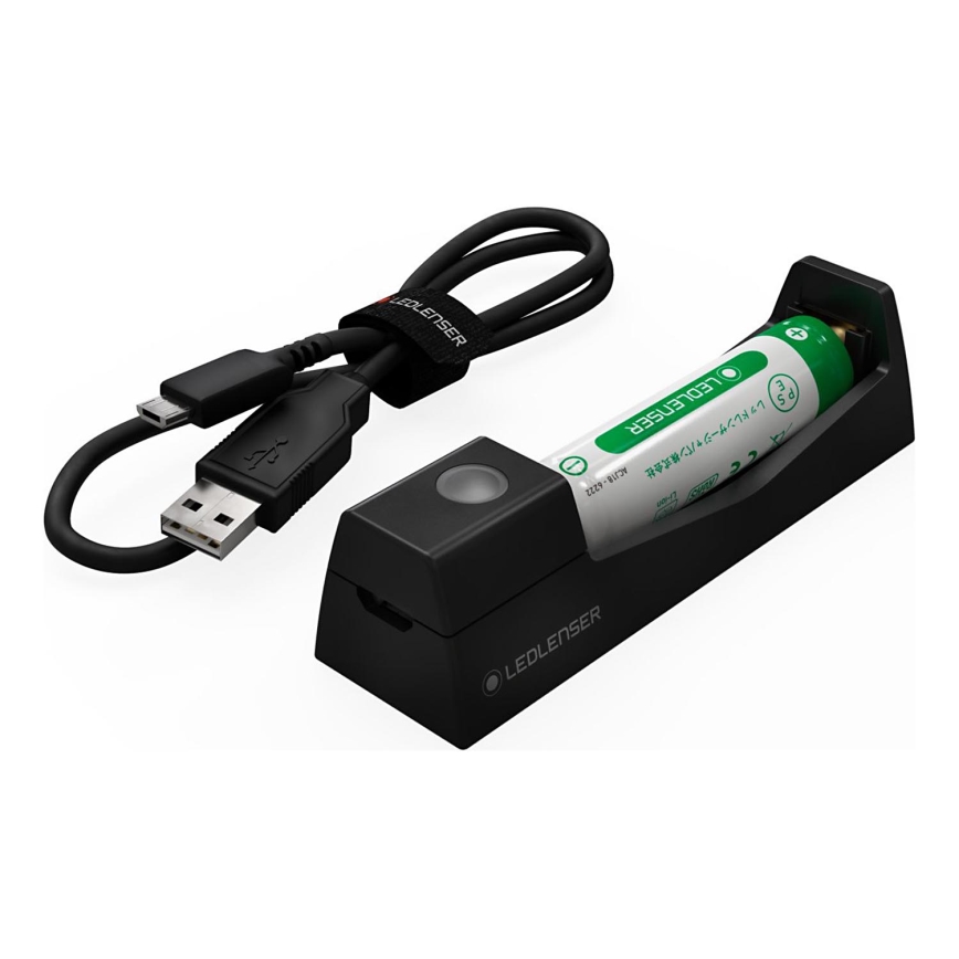 Ledlenser 500986 - 1x Li-ion 5V battery charger + 750 mAh rechargeable battery