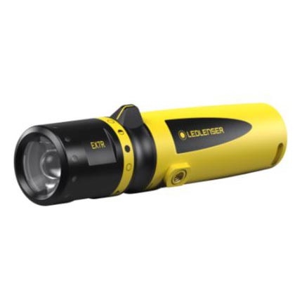 Ledlenser EX7R - Dimmable Rechargeable LED Flashlight, 3250 mAh Battery, IP68, 220 lm, 45 h, Yellow