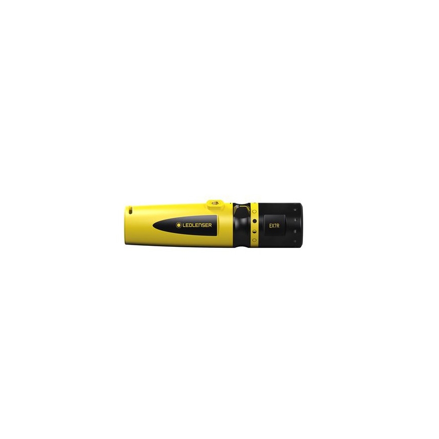 Ledlenser EX7R - Dimmable Rechargeable LED Flashlight, 3250 mAh Battery, IP68, 220 lm, 45 h, Yellow