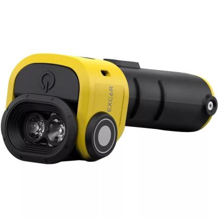 Ledlenser EXC6R - Dimmable Rechargeable LED Flashlight with Charging Station, 1900 mAh Battery, IP68, 300 lm, up to 10 h Runtime, Yellow