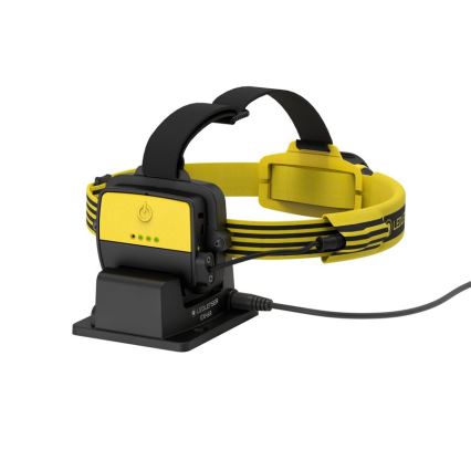Ledlenser EXH6R - Dimmable Rechargeable LED Headlamp / 1900 mAh / IP68 / 250 lm / 15 h / Yellow