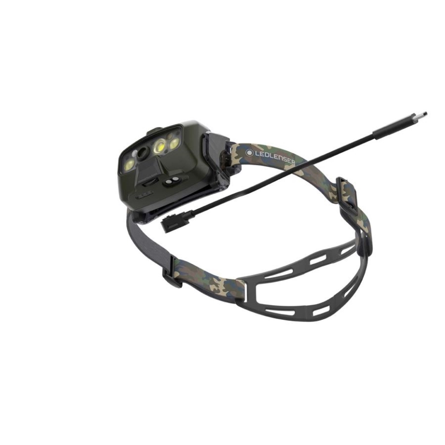 Ledlenser HF8R Core RGB - Dimmable Rechargeable LED Headlamp LED/3700 mAh IP68 1600 lm 90h Green