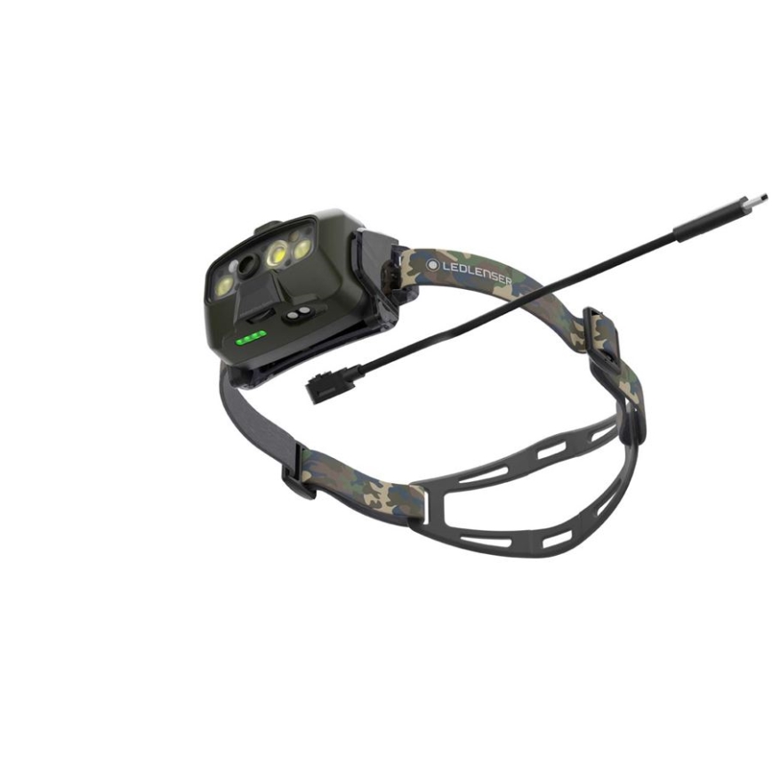 Ledlenser HF8R Core RGB - Dimmable Rechargeable LED Headlamp LED/3700 mAh IP68 1600 lm 90h Green