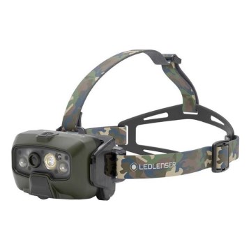 Ledlenser HF8R Core RGB - Dimmable Rechargeable LED Headlamp LED/3700 mAh IP68 1600 lm 90h Green