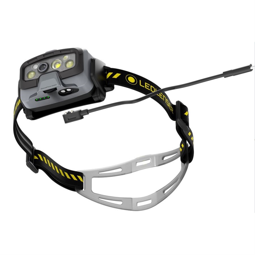 Ledlenser HF8R Work - Dimmable Rechargeable LED Headlamp / 3700 mAh, IP68, 1600 lm, 90 h, Black