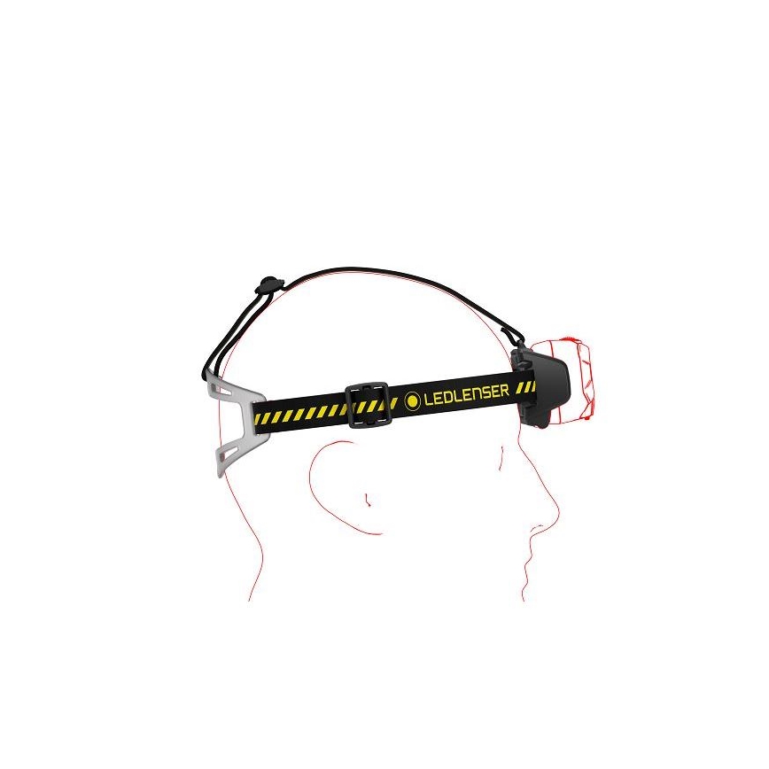Ledlenser HF8R Work - Dimmable Rechargeable LED Headlamp / 3700 mAh, IP68, 1600 lm, 90 h, Black