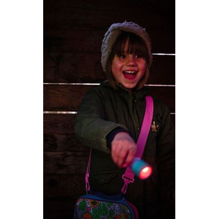 Ledlenser KIDBEAM4 RAINBOW - Dimmable LED Kids' Flashlight LED/2xAAA IP44 Purple