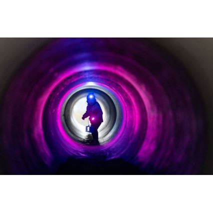 Ledlenser KIDBEAM4 RAINBOW - Dimmable LED Kids' Flashlight LED/2xAAA IP44 Purple