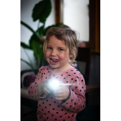 Ledlenser KIDBEAM4 RAINBOW - Dimmable LED Kids' Flashlight LED/2xAAA IP44 Purple