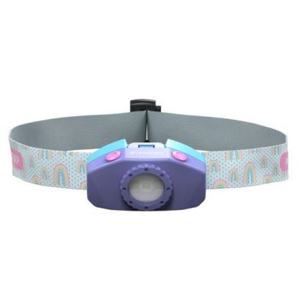 Ledlenser KIDLED2 RAINBOW - Dimmable Kids' LED Headlamp, 1x AAA, IPX4, 40 lm, 20 h, Purple