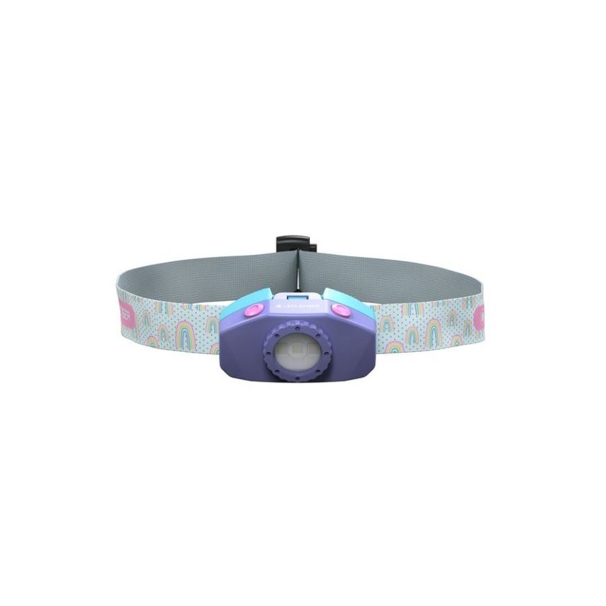 Ledlenser KIDLED2 RAINBOW - Dimmable Kids' LED Headlamp, 1x AAA, IPX4, 40 lm, 20 h, Purple