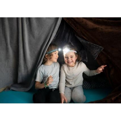 Ledlenser KIDLED4R DINO - Dimmable Rechargeable Children's LED Headlamp, 280 mAh, IPX4, 40 lm, 18 h, green