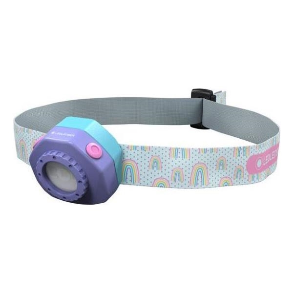 Ledlenser KIDLED4R RAINBOW - Dimmable Rechargeable Kids' LED Headlamp LED/280 mAh IPX4 40lm 18 h Purple
