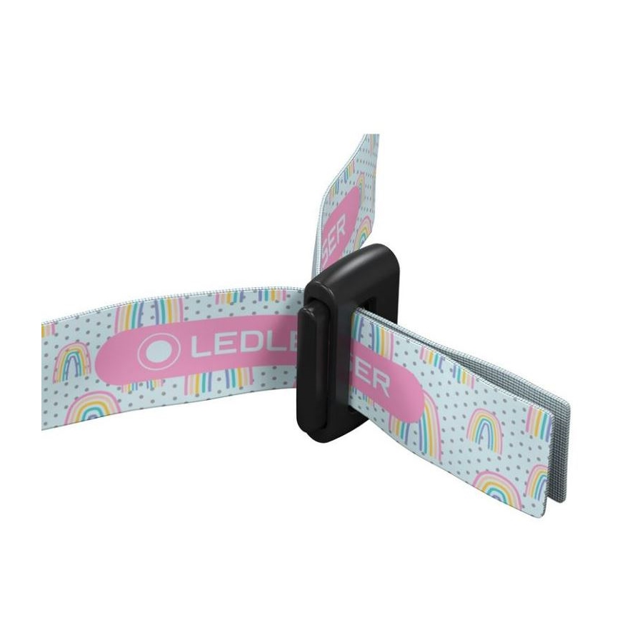 Ledlenser KIDLED4R RAINBOW - Dimmable Rechargeable Kids' LED Headlamp LED/280 mAh IPX4 40lm 18 h Purple