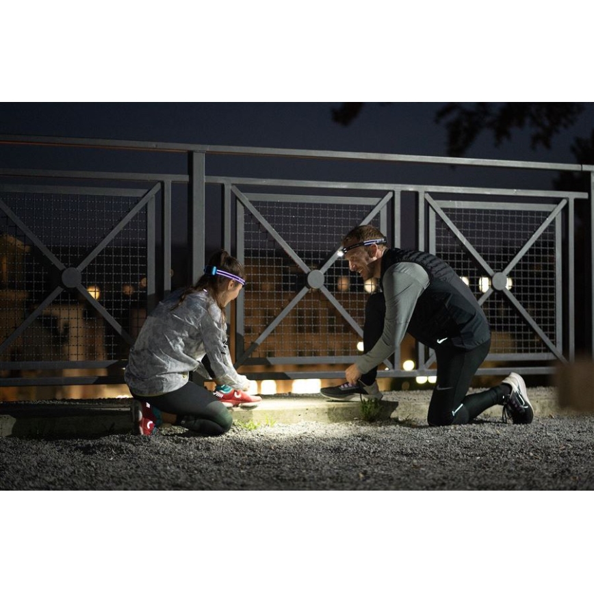 Ledlenser NEO5R - Dimmable Rechargeable LED Headlamp, 1800 mAh, IP54, 600 lm, up to 35 h, Black/White